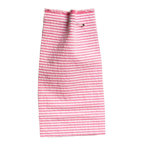 Pink & White Stripe Seersucker Cotton Fabric